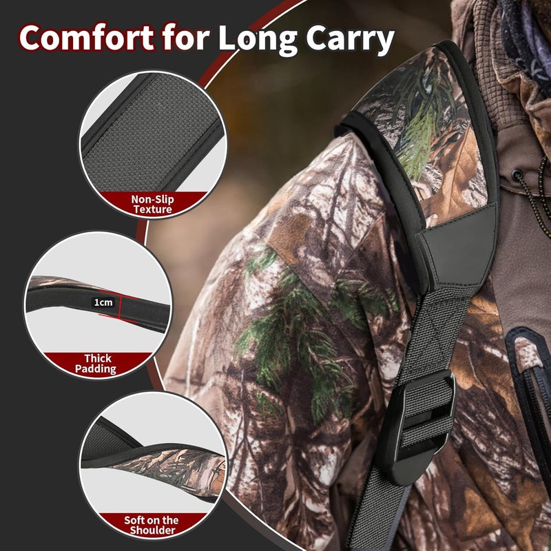 SP.G Crossbow Strap Fits Most Model - Adjustable Crossbow Shoulder Sling Non-Slip Pad Crossbow Sling Two Points Shoulder Strap with Heavy Duty Webbing for Crossbow Hunting Accessories - Image 3